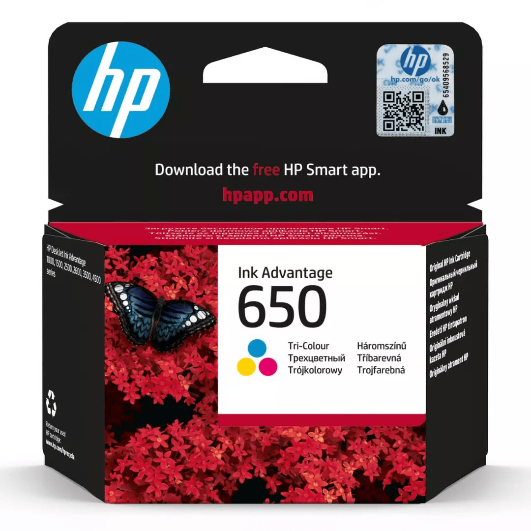 خرطوشة حبر HP 650 ثلاثية الألوان – 200 صفحة