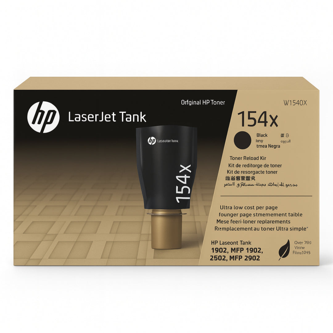 طقم إعادة تعبئة حبر طابعة HP 154X الأصلي الأسود بتقنية LaserJet