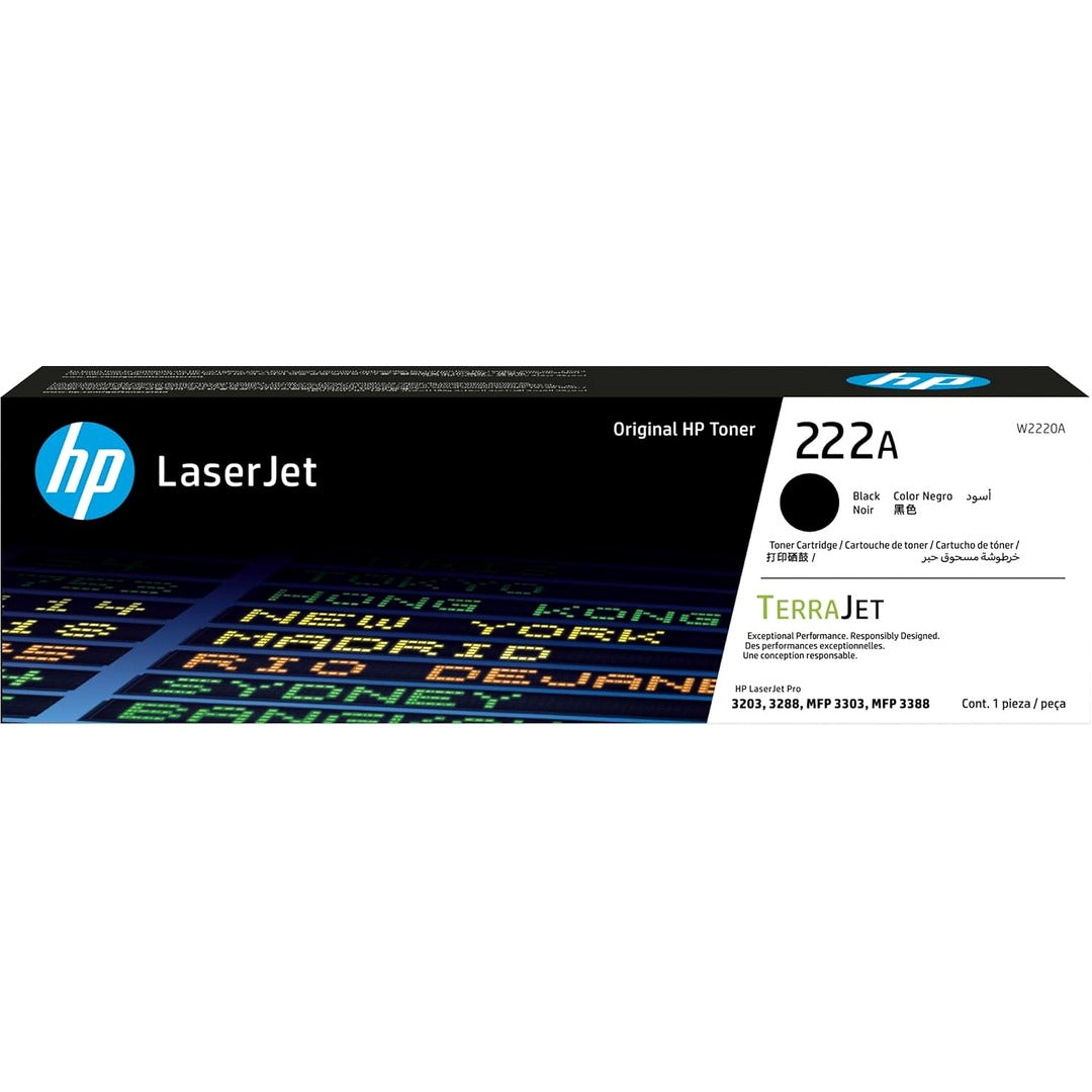 خرطوشة حبر HP 222A الأصلية السوداء لطابعات الليزر جيت