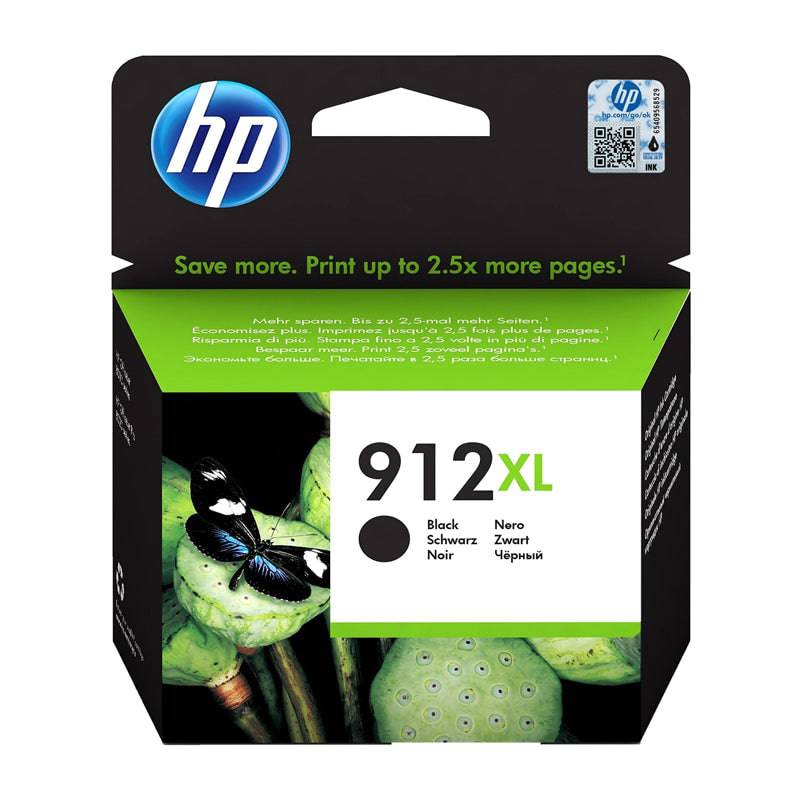 خرطوشة حبر أسود عالية الإنتاجية HP 912XL - 825 صفحة / 21.7 مل / لون أسود / خرطوشة حبر