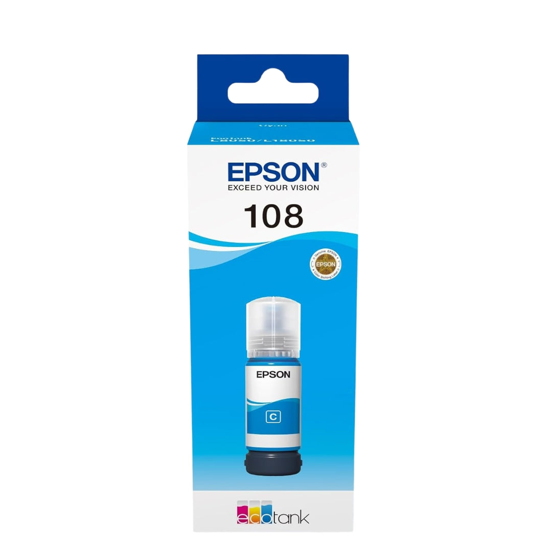 Epson 108 EcoTank Cyan Ink Bottle 70ml
