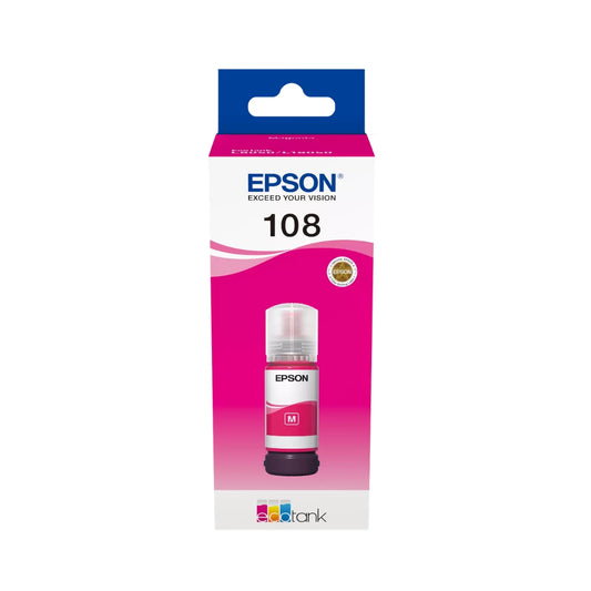Epson 108 EcoTank Magenta ink bottle (70 ml)