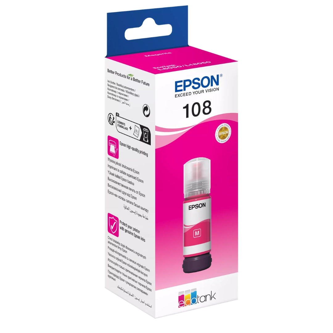 Epson 108 EcoTank Magenta ink bottle (70 ml)