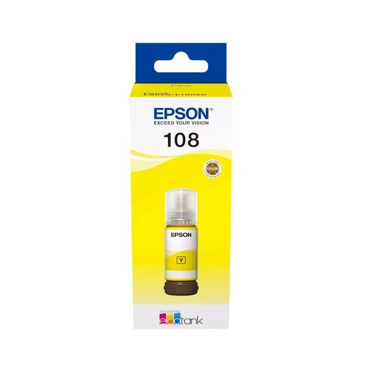 Epson 108 EcoTank Yellow Ink Bottle 70ml