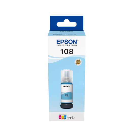 Epson 108 EcoTank Light Cyan Ink Bottle 70ml