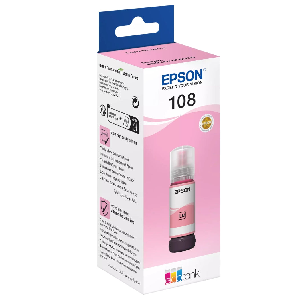 Epson 108 EcoTank Light Magenta Ink Bottle 70ml