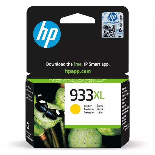 HP 933XL Yellow Ink Cartridge – High-Yield Pigment Ink