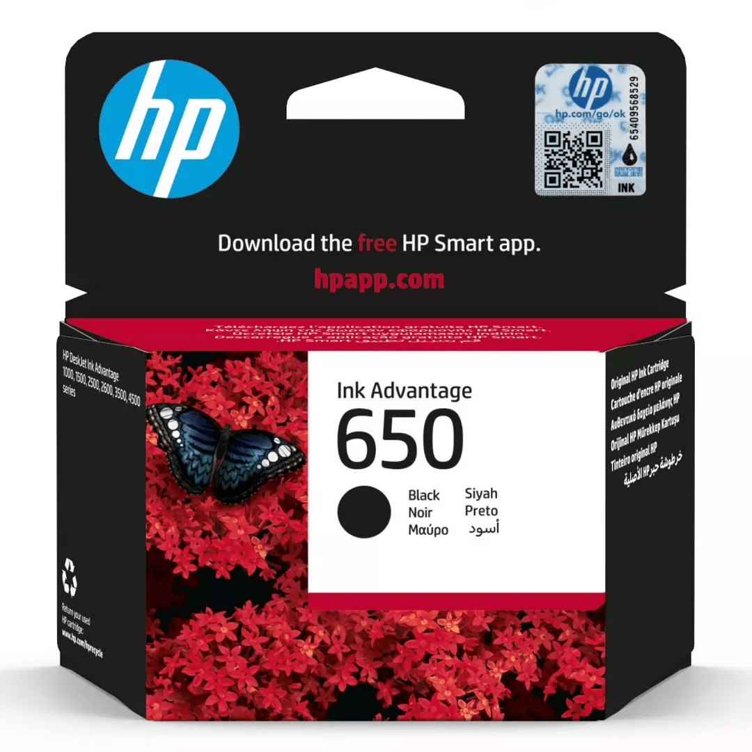 خرطوشة حبر أسود HP 650 – 360 صفحة