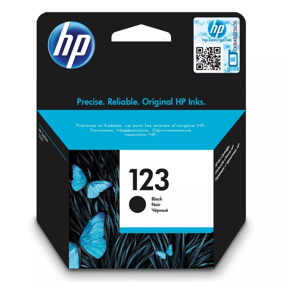 خرطوشة حبر HP 123 سوداء – 120 صفحة، لون أسود
