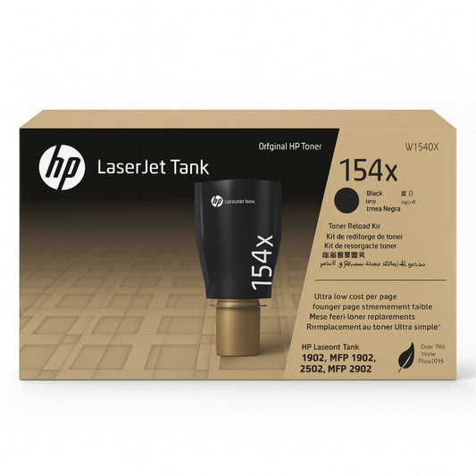 طقم إعادة تعبئة حبر طابعة HP 154X الأصلي الأسود بتقنية LaserJet