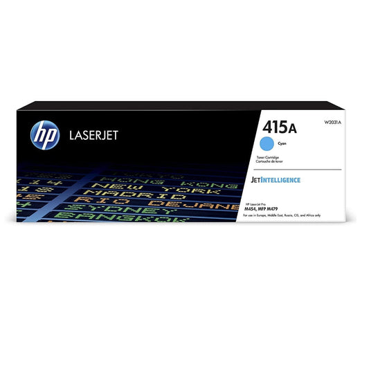 خرطوشة حبر HP 415A الأصلية للطابعات الليزرية باللون السماوي