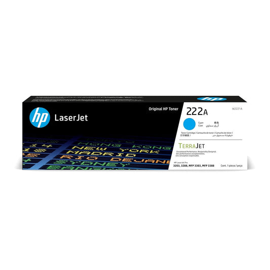 HP 222A Cyan Original LaserJet Toner Cartridge