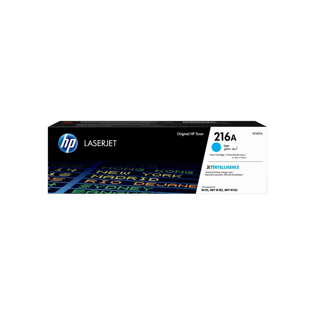 خرطوشة حبر HP 216A الأصلية لطابعات الليزر ليزر جيت باللون السماوي
